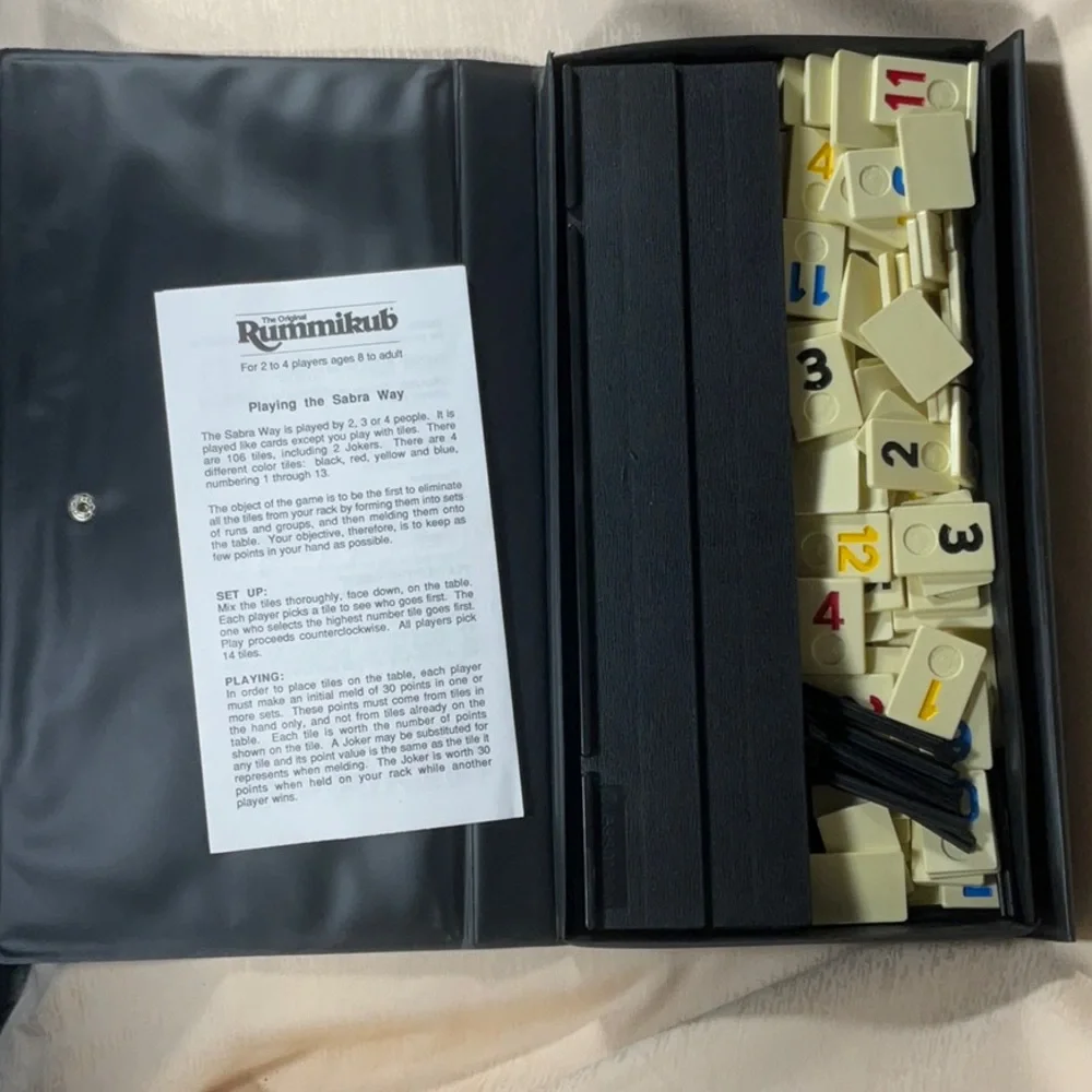 Deluxe Rummukub in Vinyl Case by Pressman Complete 1994